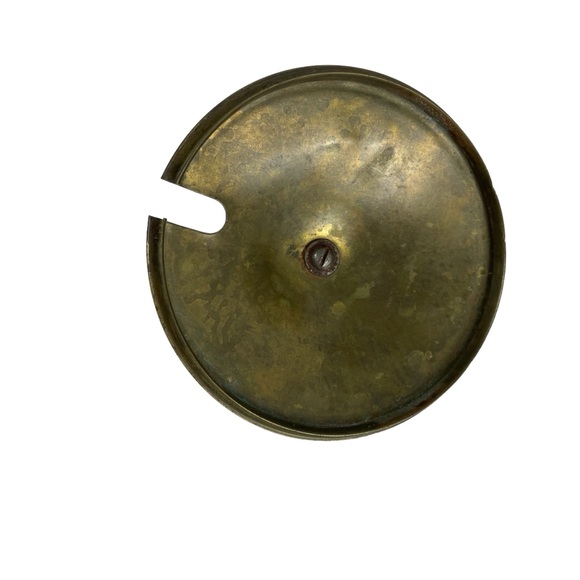 Vintage 60s Brass Fire Starter Pot Mortar And Pestle Cauldron Gold - Picture 5 of 11